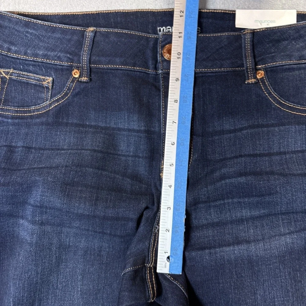 Maurices Mid Rise Denim Flex Legging Jeans Womens 16W Regular Whiskering NWT